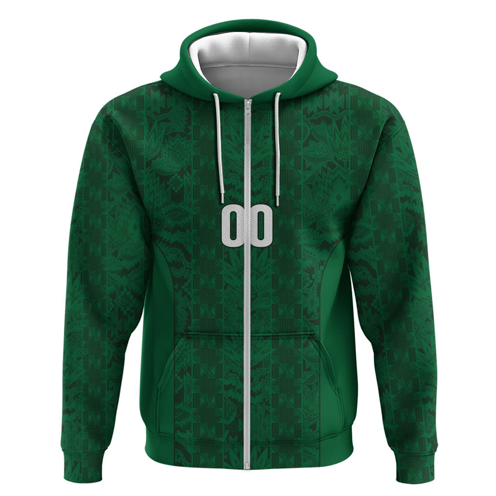 South Africa Indebe Yomhlaba Custom Hoodie Ndebele Art Green Edition