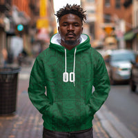 South Africa Indebe Yomhlaba Custom Hoodie Ndebele Art Green Edition