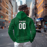 South Africa Indebe Yomhlaba Custom Hoodie Ndebele Art Green Edition