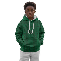 South Africa Indebe Yomhlaba Custom Kid Hoodie Ndebele Art Green Edition