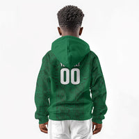 South Africa Indebe Yomhlaba Custom Kid Hoodie Ndebele Art Green Edition
