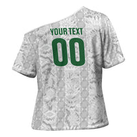 South Africa Indebe Yomhlaba Custom Cross Shoulder Shirt Ndebele Art White Edition