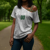 South Africa Indebe Yomhlaba Custom Cross Shoulder Shirt Ndebele Art White Edition
