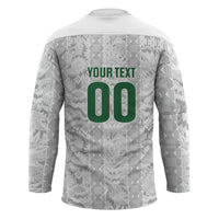 South Africa Indebe Yomhlaba Custom Hockey Jersey Ndebele Art White Edition