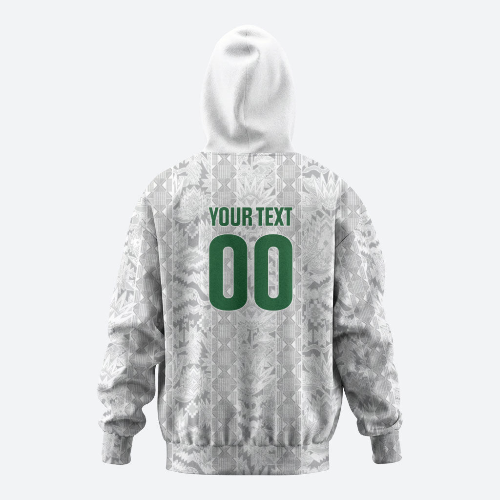 South Africa Indebe Yomhlaba Custom Hoodie Ndebele Art White Edition