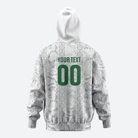 South Africa Indebe Yomhlaba Custom Hoodie Ndebele Art White Edition