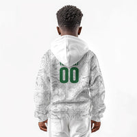 South Africa Indebe Yomhlaba Custom Kid Hoodie Ndebele Art White Edition