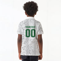 South Africa Indebe Yomhlaba Custom Kid Polo Shirt Ndebele Art White Edition