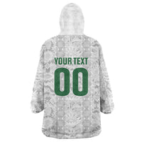South Africa Indebe Yomhlaba Custom Kid Wearable Blanket Hoodie Ndebele Art White Edition