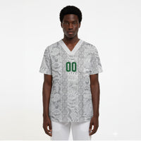 South Africa Indebe Yomhlaba Custom Scrub Top Ndebele Art White Edition