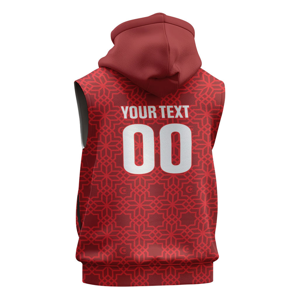 Tunisia Custom Sleeveless Zip Hoodie Carthage Heritage Edition