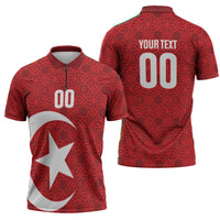 Tunisia Custom Zipper Polo Shirt Carthage Heritage Edition