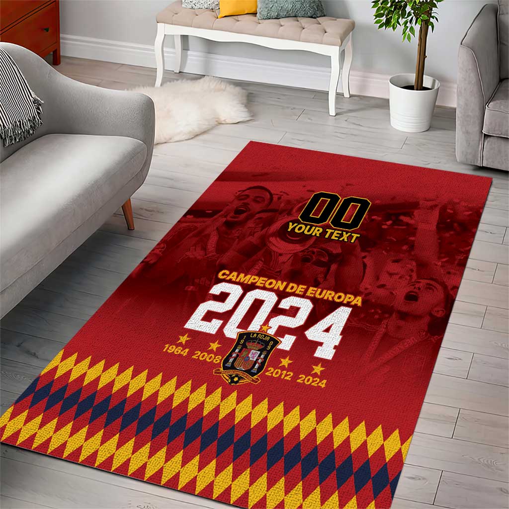 Custom Espana Campeon De Europa Area Rug Spain History Champions LT9 - Wonder Print Shop