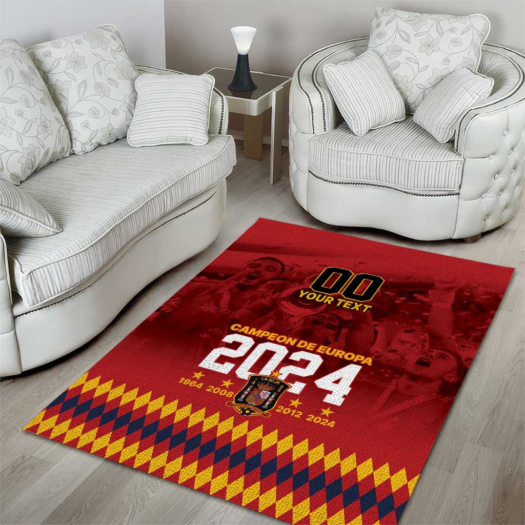 Custom Espana Campeon De Europa Area Rug Spain History Champions LT9 - Wonder Print Shop