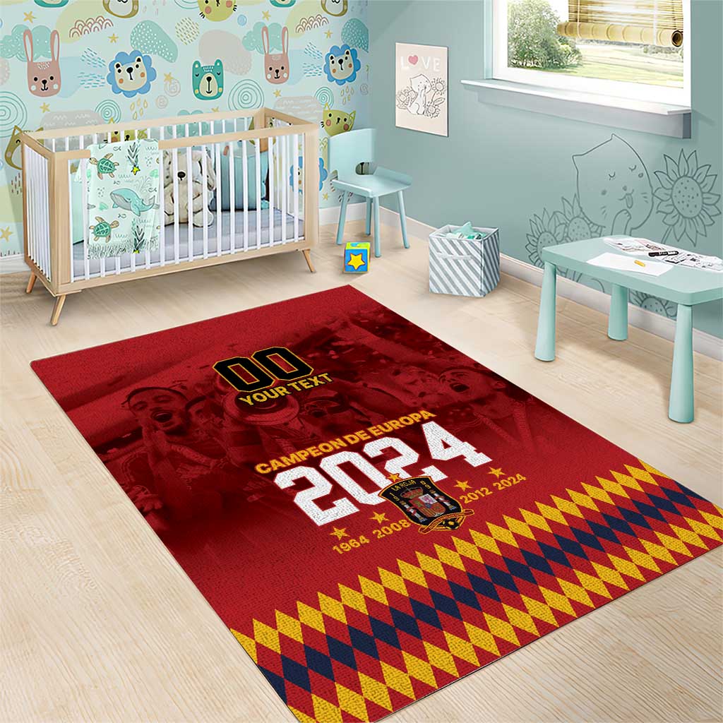 Custom Espana Campeon De Europa Area Rug Spain History Champions LT9 - Wonder Print Shop