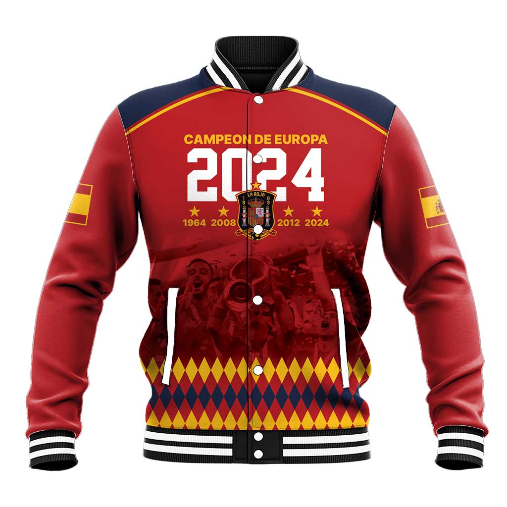 Custom Espana Campeon De Europa Baseball Jacket Spain History Champions LT9 - Wonder Print Shop