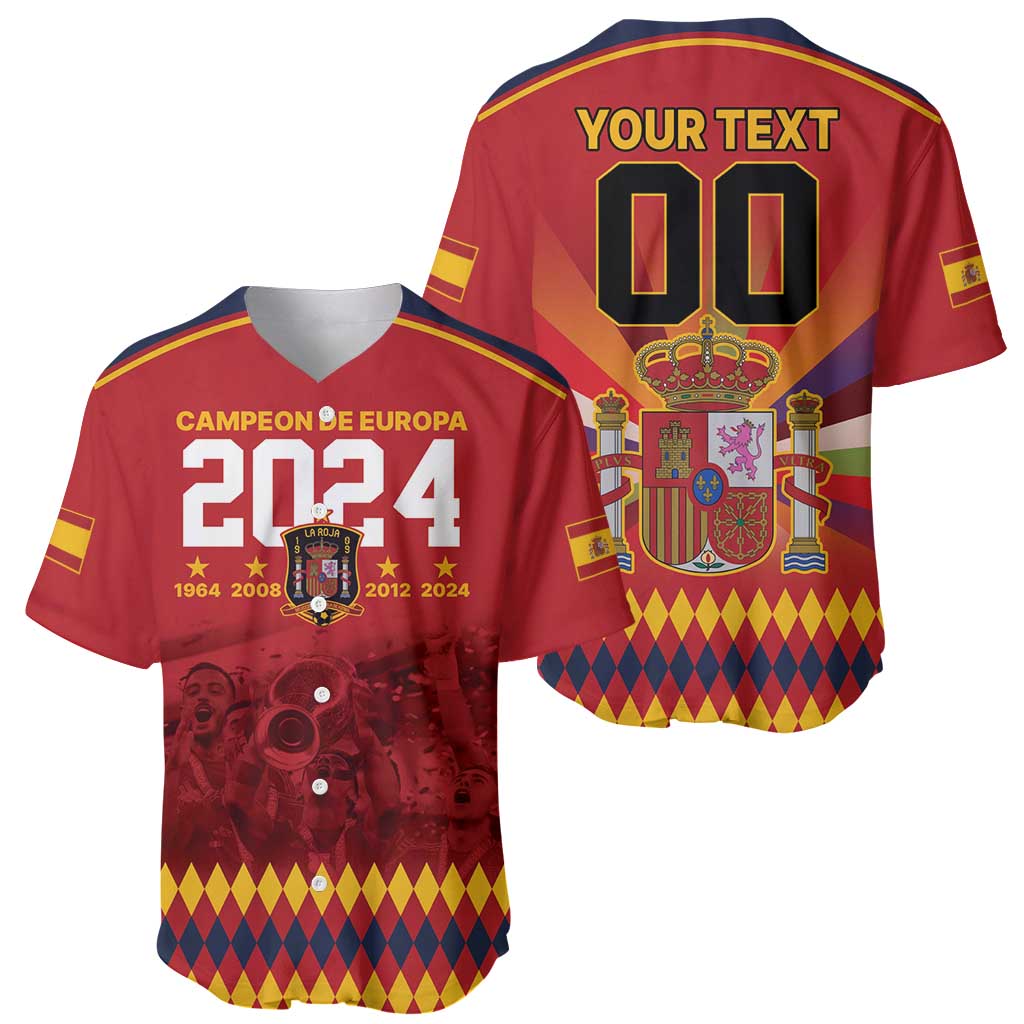 Custom Espana Campeon De Europa Baseball Jersey Spain History Champions LT9 - Wonder Print Shop