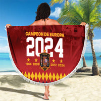 Custom Espana Campeon De Europa Beach Blanket Spain History Champions LT9 - Wonder Print Shop