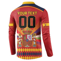 Custom Espana Campeon De Europa Button Sweatshirt Spain History Champions LT9 - Wonder Print Shop