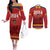 Custom Espana Campeon De Europa Couples Matching Off The Shoulder Long Sleeve Dress and Long Sleeve Button Shirt Spain History Champions