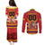 Custom Espana Campeon De Europa Couples Matching Puletasi and Long Sleeve Button Shirt Spain History Champions LT9 - Wonder Print Shop