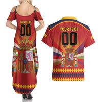Custom Espana Campeon De Europa Couples Matching Summer Maxi Dress and Hawaiian Shirt Spain History Champions LT9 - Wonder Print Shop