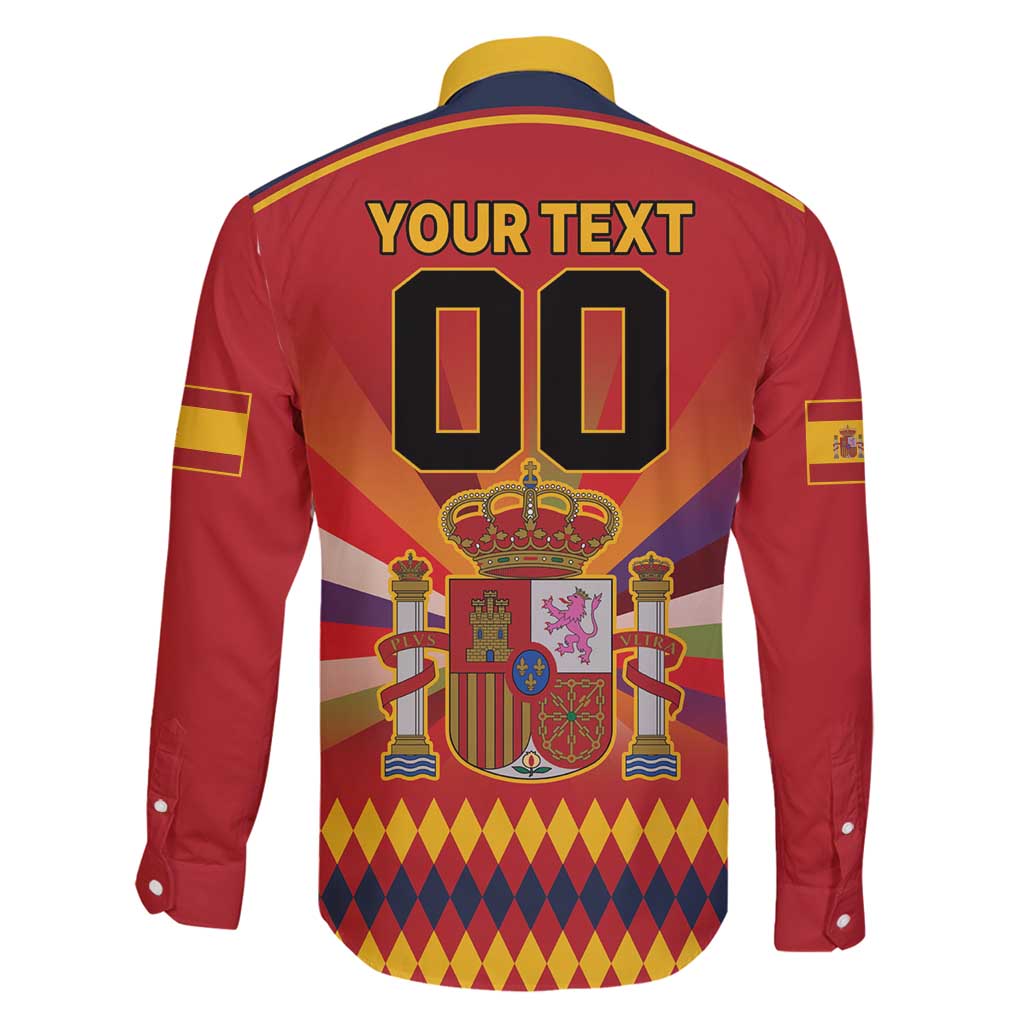 Custom Espana Campeon De Europa Family Matching Long Sleeve Bodycon Dress and Hawaiian Shirt Spain History Champions LT9 - Wonder Print Shop