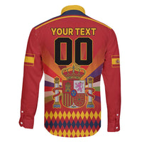 Custom Espana Campeon De Europa Family Matching Long Sleeve Bodycon Dress and Hawaiian Shirt Spain History Champions LT9 - Wonder Print Shop
