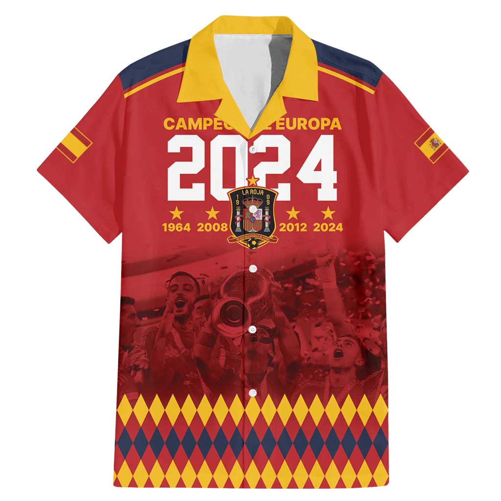 Custom Espana Campeon De Europa Family Matching Mermaid Dress and Hawaiian Shirt Spain History Champions LT9 - Wonder Print Shop