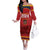 Custom Espana Campeon De Europa Family Matching Off The Shoulder Long Sleeve Dress and Hawaiian Shirt Spain History Champions - Wonder Print Shop