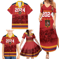 Custom Espana Campeon De Europa Family Matching Summer Maxi Dress and Hawaiian Shirt Spain History Champions - Wonder Print Shop