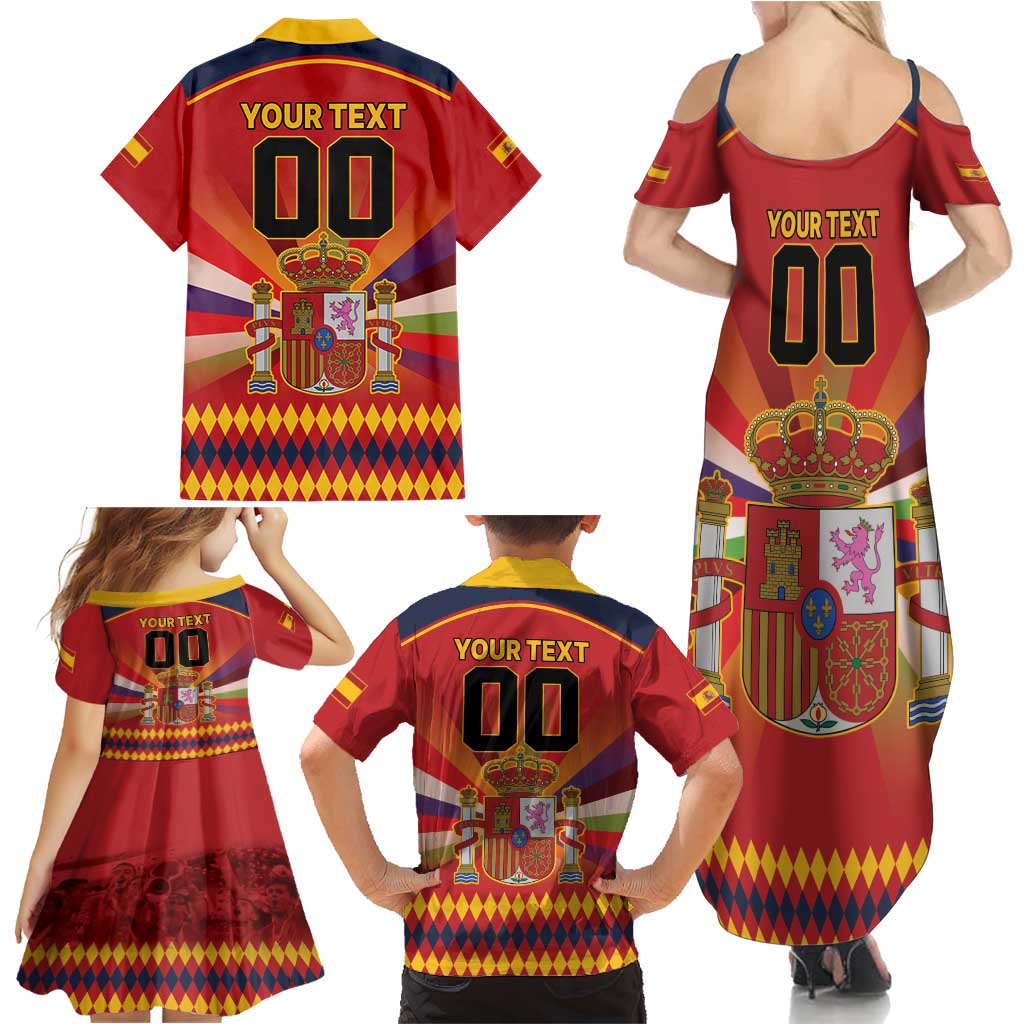 Custom Espana Campeon De Europa Family Matching Summer Maxi Dress and Hawaiian Shirt Spain History Champions - Wonder Print Shop