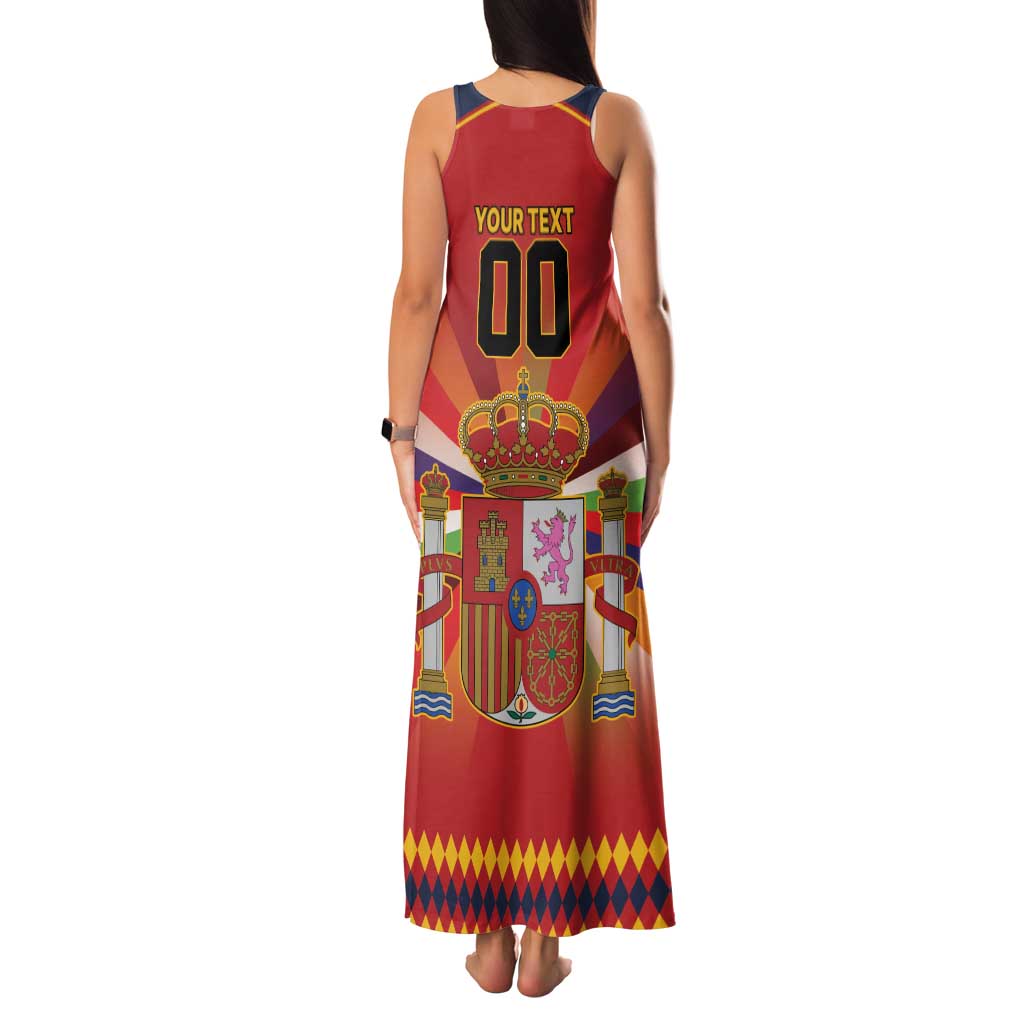Custom Espana Campeon De Europa Family Matching Tank Maxi Dress and Hawaiian Shirt Spain History Champions - Wonder Print Shop