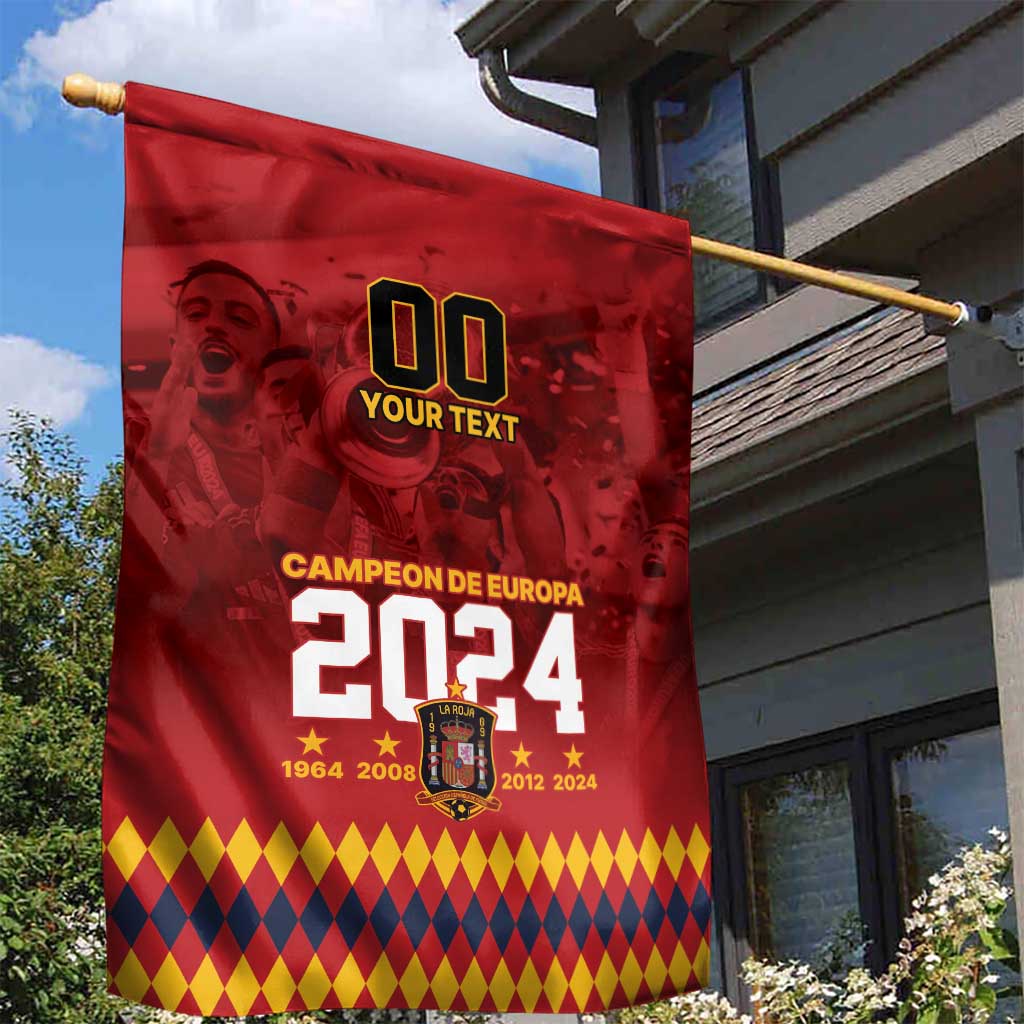 Custom Espana Campeon De Europa Garden Flag Spain History Champions - Wonder Print Shop