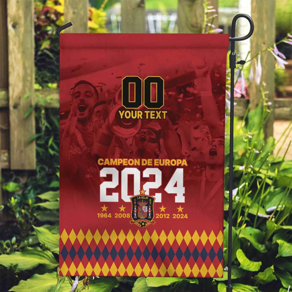 Custom Espana Campeon De Europa Garden Flag Spain History Champions - Wonder Print Shop