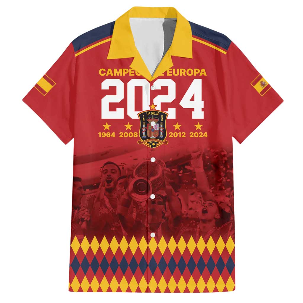 Custom Espana Campeon De Europa Hawaiian Shirt Spain History Champions - Wonder Print Shop