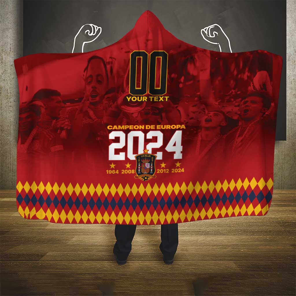 Custom Espana Campeon De Europa Hooded Blanket Spain History Champions