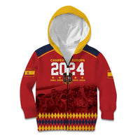 Custom Espana Campeon De Europa Kid Hoodie Spain History Champions - Wonder Print Shop