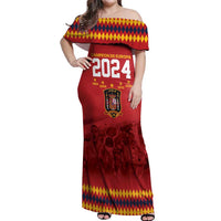 Custom Espana Campeon De Europa Off Shoulder Maxi Dress Spain History Champions - Wonder Print Shop