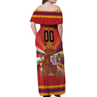 Custom Espana Campeon De Europa Off Shoulder Maxi Dress Spain History Champions - Wonder Print Shop