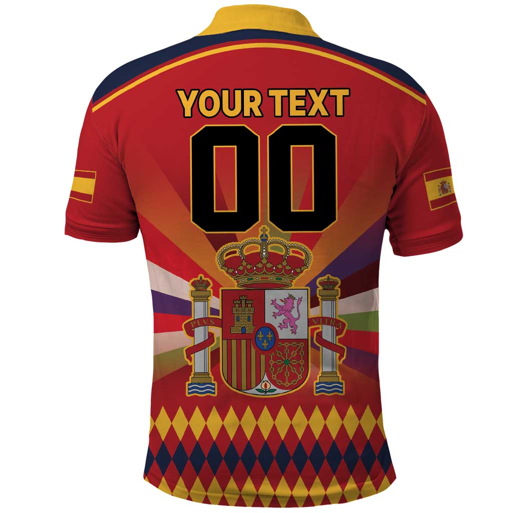 Custom Espana Campeon De Europa Polo Shirt Spain History Champions - Wonder Print Shop