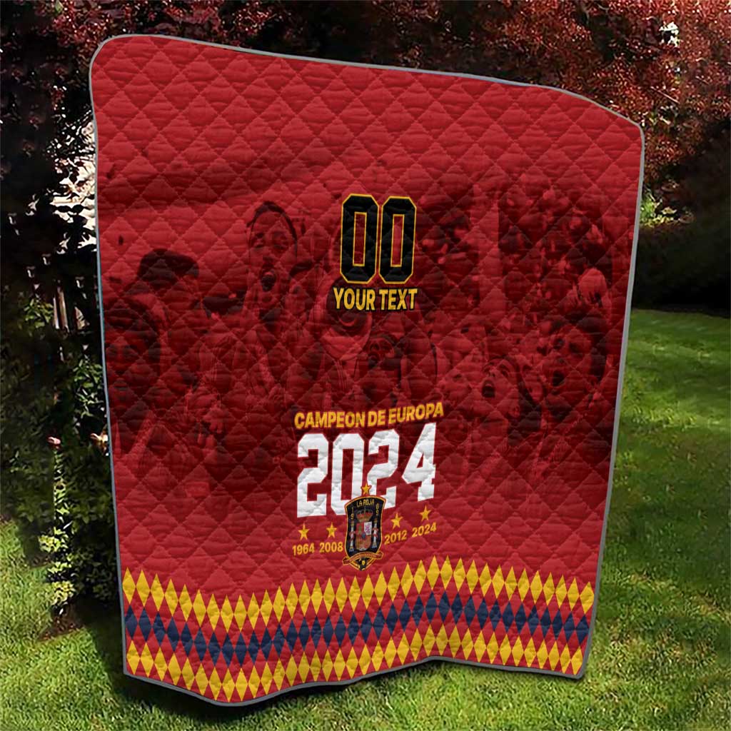 Custom Espana Campeon De Europa Quilt Spain History Champions - Wonder Print Shop