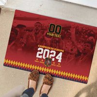Custom Espana Campeon De Europa Rubber Doormat Spain History Champions - Wonder Print Shop