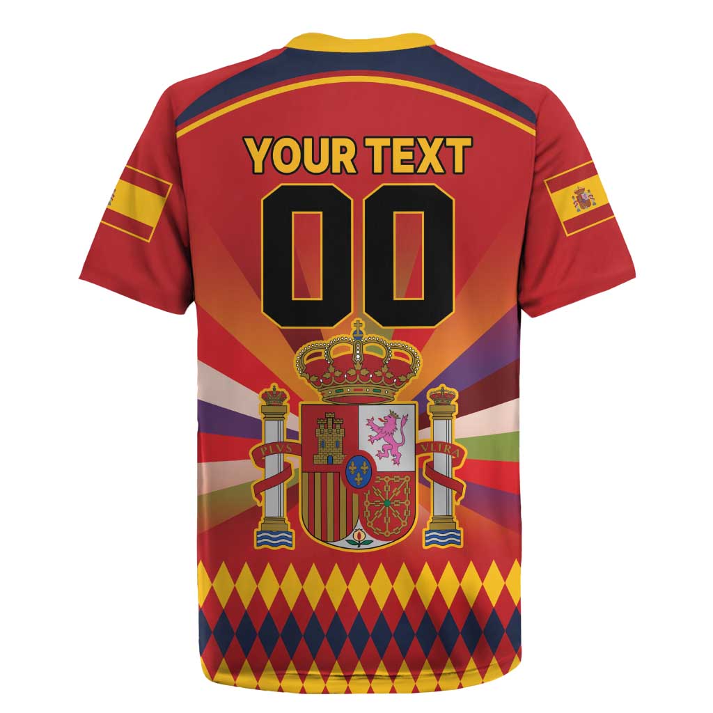 Custom Espana Campeon De Europa Rugby Jersey Spain History Champions - Wonder Print Shop
