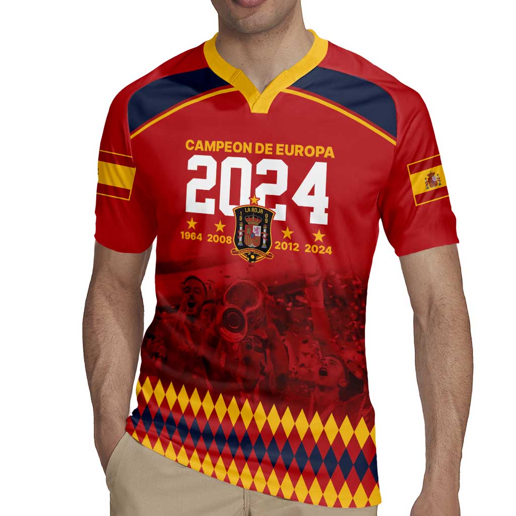 Custom Espana Campeon De Europa Rugby Jersey Spain History Champions - Wonder Print Shop
