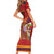 Custom Espana Campeon De Europa Short Sleeve Bodycon Dress Spain History Champions - Wonder Print Shop
