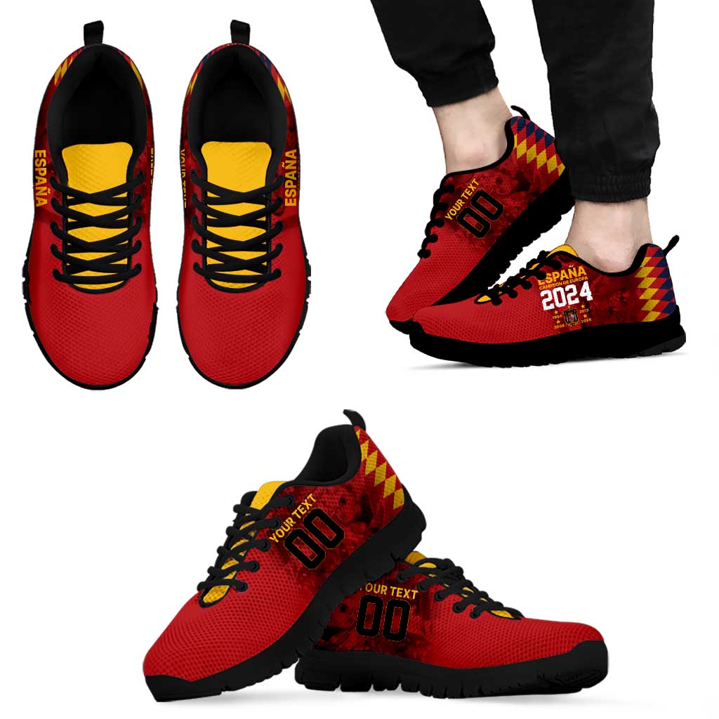 Custom Espana Campeon De Europa Sneakers Spain History Champions - Wonder Print Shop