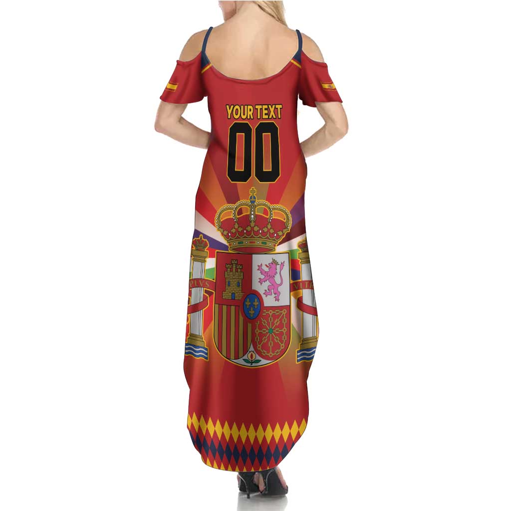 Custom Espana Campeon De Europa Summer Maxi Dress Spain History Champions - Wonder Print Shop