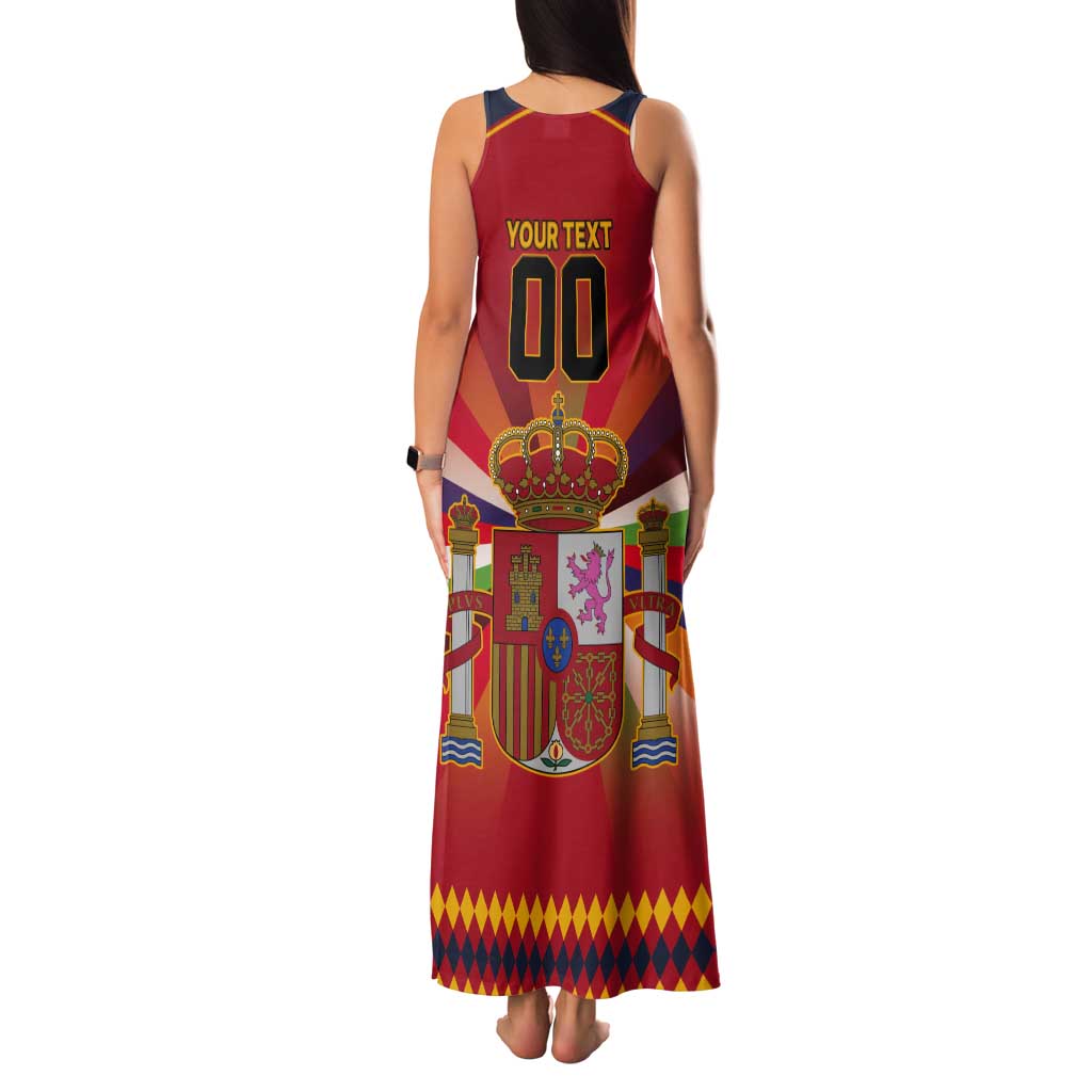 Custom Espana Campeon De Europa Tank Maxi Dress Spain History Champions - Wonder Print Shop