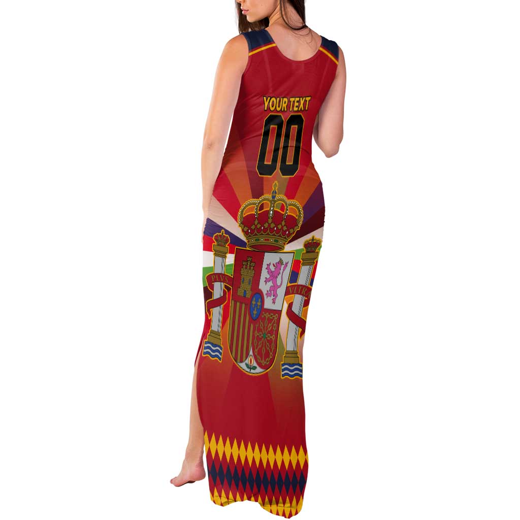 Custom Espana Campeon De Europa Tank Maxi Dress Spain History Champions - Wonder Print Shop